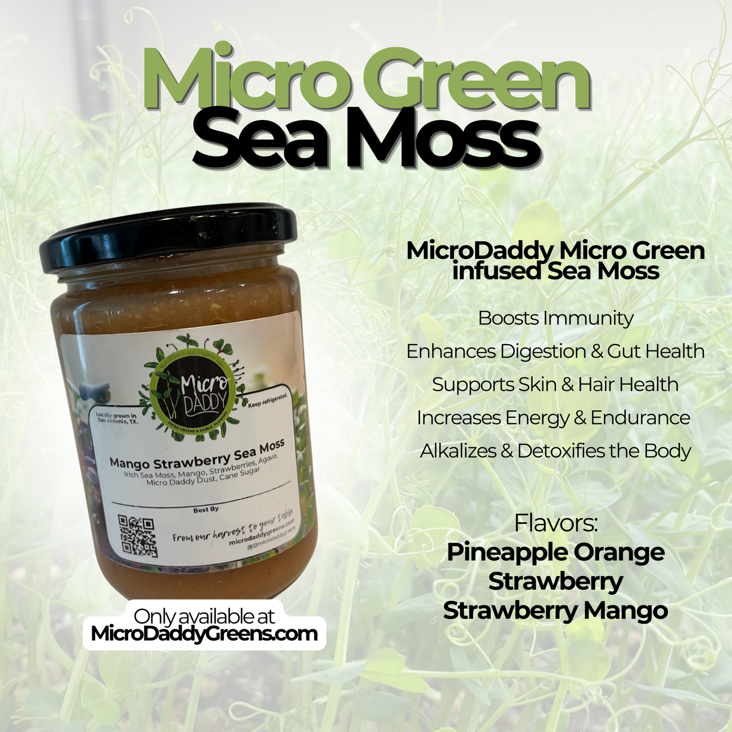 Sea Moss Infused with Micro Greens 12oz.